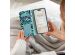 iMoshion Design Bookcase Samsung Galaxy A52(s) (5G/4G) - Black Blue Stripes