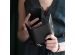 Selencia Uitneembare Vegan Lederen Clutch Galaxy A72 - Zwart