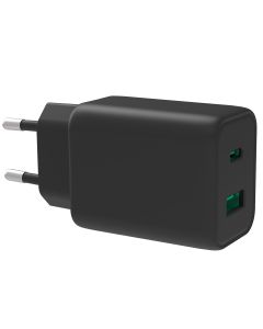 Accezz Power Plus Wall Charger - Oplader USB-C & USB aansluiting - Power Delivery - 33W - Zwart