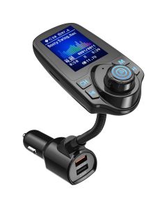 iMoshion FM Transmitter met scherm, USB-C poort & Quick Charge - Zwart