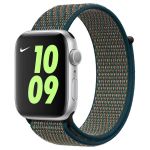 Apple Nike Sport Loop Band Apple Watch Series 1-9 / SE - 38/40/41 mm - Hyper Crimson / Neptune Green