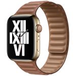 Apple Leather Link Apple Watch Series 1-9 / SE - 38/40/41 mm - Maat S/M - Saddle Brown