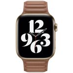 Apple Leather Link Apple Watch Series 1-9 / SE - 38/40/41 mm - Maat M/L - Saddle Brown