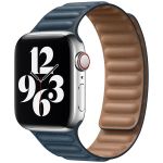 Apple Leather Link Apple Watch Series 1-9 / SE - 38/40/41 mm - Maat S/M - Baltic Blue