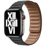 Apple Leather Link Apple Watch Series 1-9 / SE / Ultra (2) - 42/44/45/49 mm - Maat M/L - Black