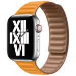 Apple Leather Link Apple Watch Series 1-9 / SE / Ultra (2) - 42/44/45/49 mm - Maat M/L - California Poppy