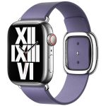 Apple Leather Band Modern Buckle Apple Watch Series 1-9 / SE - 38/40/41 mm - Maat S - Wisteria