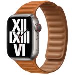 Apple Leather Link Apple Watch Series 1-9 / SE - 38/40/41 mm - Maat S/M - Golden Brown