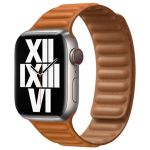 Apple Leather Link Apple Watch Series 1-9 / SE - 38/40/41 mm - Maat M/L - Golden Brown