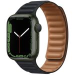 Apple Leather Link Apple Watch Series 1-9 / SE - 38/40/41 mm - Maat S/M - Midnight