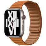 Apple Leather Link Apple Watch Series 1-9 / SE / Ultra (2) - 42/44/45/49 mm - Maat M/L - Golden Brown