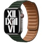 Apple Leather Link Apple Watch Series 1-9 / SE / Ultra (2) - 42/44/45/49 mm - Maat S/M - Sequoia Green