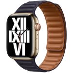 Apple Leather Link Apple Watch Series 1-9 / SE / Ultra (2) - 42/44/45/49 mm - Maat M/L - Ink