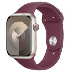 Apple Sport Band Apple Watch Series 1-9 / SE / Ultra (2) - 42/44/45/49 mm - Maat M/L - Mulberry
