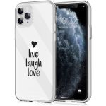 iMoshion Design hoesje iPhone 11 Pro - Live Laugh Love - Zwart