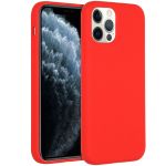 Accezz Liquid Silicone Backcover iPhone 12 (Pro) - Rood