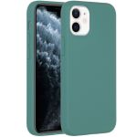 Accezz Liquid Silicone Backcover iPhone 12 Mini - Donkergroen