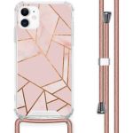 iMoshion Design hoesje met koord iPhone 11 - Grafisch Koper - Roze