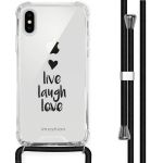 iMoshion Design hoesje met koord iPhone X / Xs - Live Laugh Love