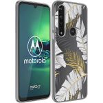 iMoshion Design hoesje Motorola Moto G8 Power - Bladeren / Zwart