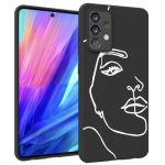 iMoshion Design hoesje Samsung Galaxy A52(s) (5G/4G) - Abstract Gezicht - Wit