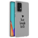 iMoshion Design hoesje Galaxy A52(s) (5G/4G) - Live Laugh Love - Zwart