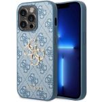 Guess 4G Metal Logo Backcover iPhone 14 Pro - Blauw