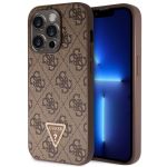 Guess 4G Logo Triangle Strass Backcover iPhone 15 Pro - Bruin