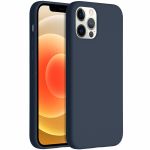 Accezz Liquid Silicone Backcover iPhone 12 (Pro) - Donkerblauw