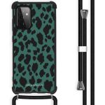iMoshion Design hoesje met koord voor Samsung Galaxy A72 - Luipaard - Groen / Zwart