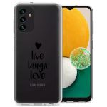 iMoshion Design hoesje Samsung Galaxy A13 (5G) / A04s - Live Laugh Love - Zwart