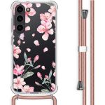 iMoshion Design hoesje met koord Samsung Galaxy S23 Plus - Bloem - Roze