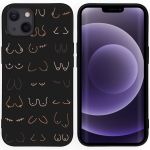 iMoshion Design hoesje iPhone 13 - Boobs all over - Zwart
