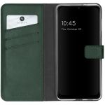 Selencia Echt Lederen Bookcase Samsung Galaxy A22 (5G) - Groen