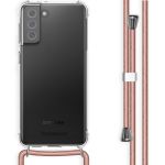 iMoshion Backcover met koord Samsung Galaxy S21 FE - Rosé Goud