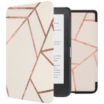 iMoshion Design Slim Hard Case Sleepcover Bookcase Kobo Clara HD - White Graphic