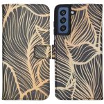 iMoshion Design Softcase Bookcase Galaxy S21 FE - Golden Leaves
