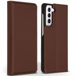 Accezz Premium Leather Slim Bookcase Samsung Galaxy S21 FE - Bruin