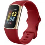 iMoshion Siliconen bandje Fitbit Charge 5 - Maat L - Rood