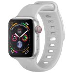 iMoshion Siliconen bandje Apple Watch Series 1-8 / SE - 38/40/41mm - Lichtgrijs