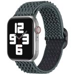iMoshion Elastisch nylon bandje Apple Watch Series 1-8 / SE - 38/40/41mm - Donkergrijs