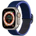 iMoshion Elastisch nylon bandje Apple Watch Series 1-8 / SE / Ultra - 42/44/45/49 mm - Donkerblauw