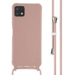 iMoshion Siliconen hoesje met koord Samsung Galaxy A22 (5G) - Sand Pink