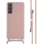 iMoshion Siliconen hoesje met koord Samsung Galaxy S21 - Sand Pink