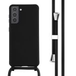iMoshion Siliconen hoesje met koord Samsung Galaxy S21 - Zwart