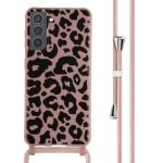 iMoshion Siliconen design hoesje met koord Samsung Galaxy S21 - Animal Pink