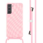 iMoshion Siliconen design hoesje met koord Samsung Galaxy S21 - Retro Pink