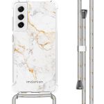 iMoshion Design hoesje met koord Samsung Galaxy S21 FE - White Marble