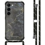 iMoshion Design hoesje met koord Samsung Galaxy S23 - Black Marble