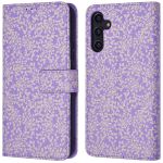 iMoshion Design Bookcase Samsung Galaxy A14 (5G/4G) - Purple White Flowers